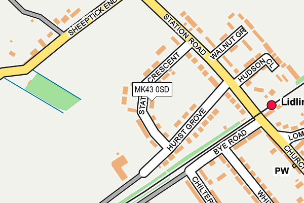 MK43 0SD map - OS OpenMap – Local (Ordnance Survey)