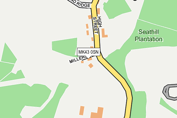MK43 0SN map - OS OpenMap – Local (Ordnance Survey) MK43 0SN map - OS OpenMap – Local (Ordnance Survey)