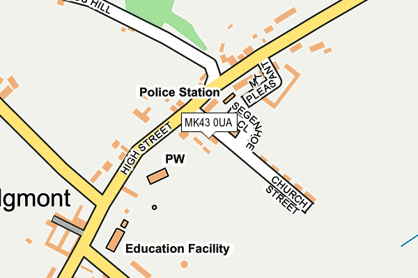 MK43 0UA map - OS OpenMap – Local (Ordnance Survey) MK43 0UA map - OS OpenMap – Local (Ordnance Survey)