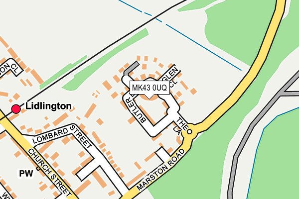 MK43 0UQ map - OS OpenMap – Local (Ordnance Survey)