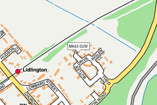 MK43 0UW map - OS OpenMap – Local (Ordnance Survey)