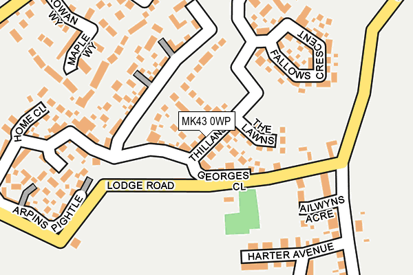 MK43 0WP map - OS OpenMap – Local (Ordnance Survey) MK43 0WP map - OS OpenMap – Local (Ordnance Survey)