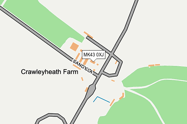 MK43 0XJ map - OS OpenMap – Local (Ordnance Survey)