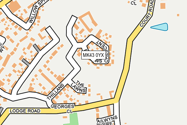 MK43 0YX map - OS OpenMap – Local (Ordnance Survey) MK43 0YX map - OS OpenMap – Local (Ordnance Survey)