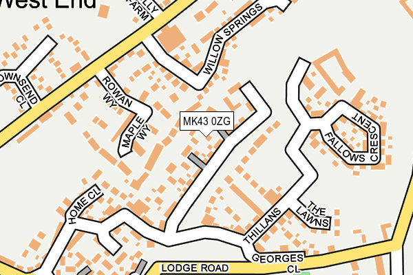 MK43 0ZG map - OS OpenMap – Local (Ordnance Survey) MK43 0ZG map - OS OpenMap – Local (Ordnance Survey)