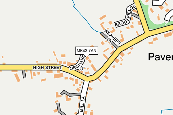 MK43 7AN map - OS OpenMap – Local (Ordnance Survey) MK43 7AN map - OS OpenMap – Local (Ordnance Survey)