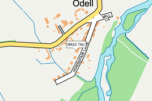 MK43 7AU map - OS OpenMap – Local (Ordnance Survey) MK43 7AU map - OS OpenMap – Local (Ordnance Survey)