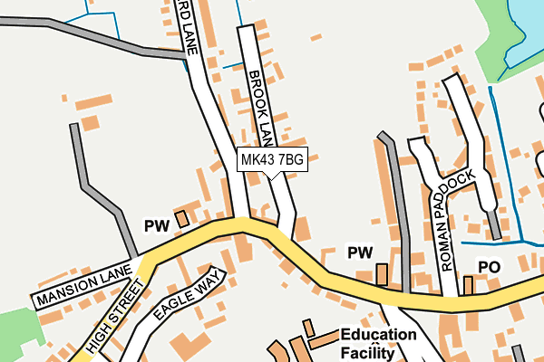 MK43 7BG map - OS OpenMap – Local (Ordnance Survey) MK43 7BG map - OS OpenMap – Local (Ordnance Survey)