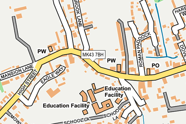 MK43 7BH map - OS OpenMap – Local (Ordnance Survey)