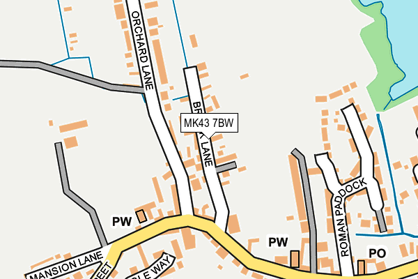 MK43 7BW map - OS OpenMap – Local (Ordnance Survey) MK43 7BW map - OS OpenMap – Local (Ordnance Survey)