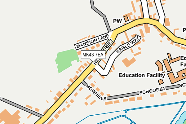 MK43 7EA map - OS OpenMap – Local (Ordnance Survey) MK43 7EA map - OS OpenMap – Local (Ordnance Survey)