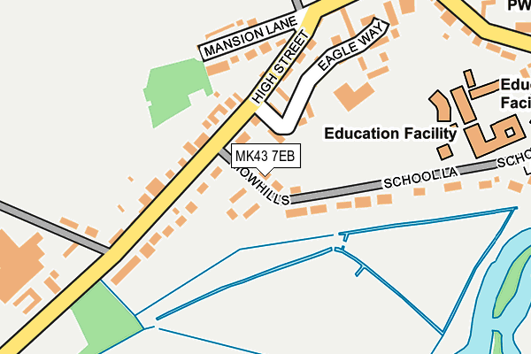 MK43 7EB map - OS OpenMap – Local (Ordnance Survey) MK43 7EB map - OS OpenMap – Local (Ordnance Survey)