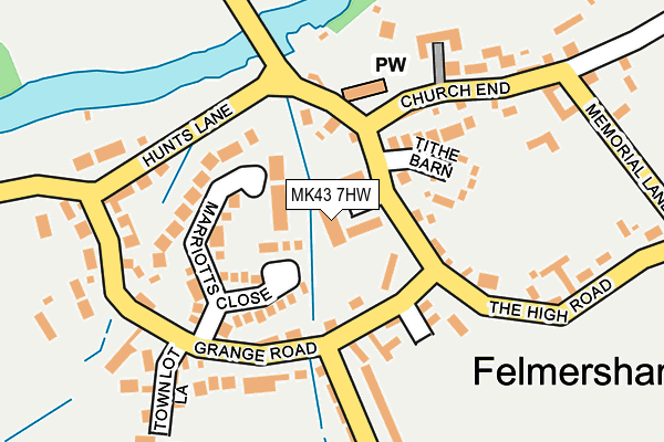 MK43 7HW map - OS OpenMap – Local (Ordnance Survey)