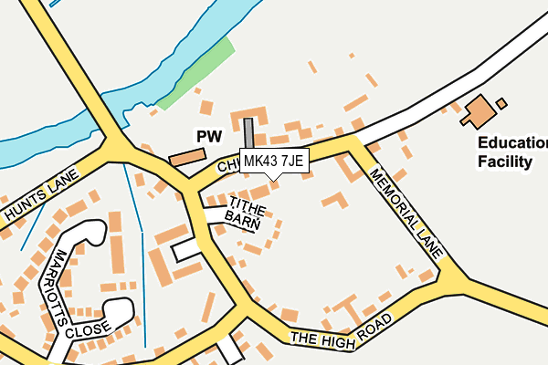 MK43 7JE map - OS OpenMap – Local (Ordnance Survey) MK43 7JE map - OS OpenMap – Local (Ordnance Survey)