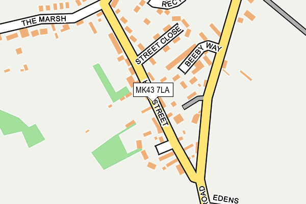 MK43 7LA map - OS OpenMap – Local (Ordnance Survey) MK43 7LA map - OS OpenMap – Local (Ordnance Survey)