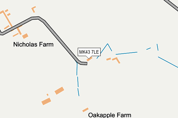 MK43 7LE map - OS OpenMap – Local (Ordnance Survey)