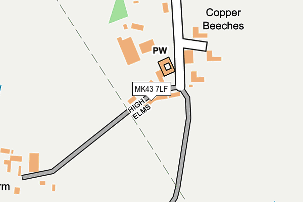 MK43 7LF map - OS OpenMap – Local (Ordnance Survey) MK43 7LF map - OS OpenMap – Local (Ordnance Survey)