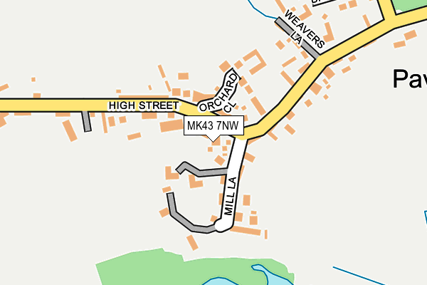 MK43 7NW map - OS OpenMap – Local (Ordnance Survey) MK43 7NW map - OS OpenMap – Local (Ordnance Survey)