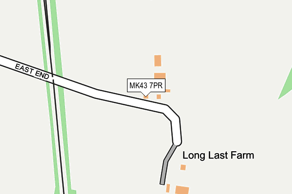 MK43 7PR map - OS OpenMap – Local (Ordnance Survey)