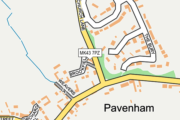 MK43 7PZ map - OS OpenMap – Local (Ordnance Survey) MK43 7PZ map - OS OpenMap – Local (Ordnance Survey)