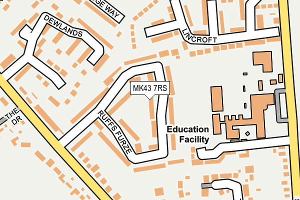MK43 7RS map - OS OpenMap – Local (Ordnance Survey) MK43 7RS map - OS OpenMap – Local (Ordnance Survey)