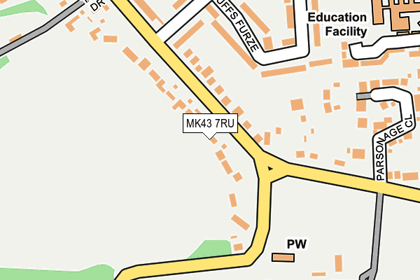 MK43 7RU map - OS OpenMap – Local (Ordnance Survey) MK43 7RU map - OS OpenMap – Local (Ordnance Survey)