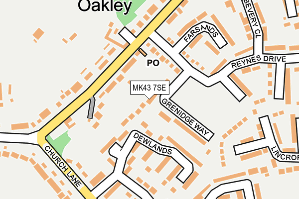 MK43 7SE map - OS OpenMap – Local (Ordnance Survey) MK43 7SE map - OS OpenMap – Local (Ordnance Survey)