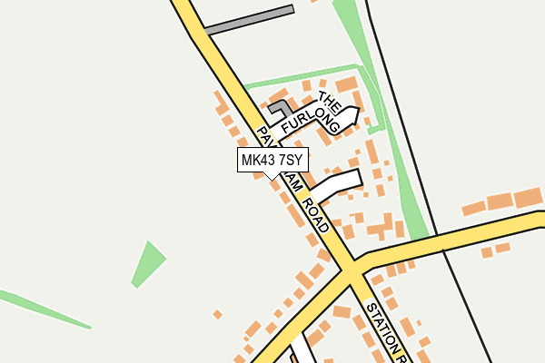 MK43 7SY map - OS OpenMap – Local (Ordnance Survey) MK43 7SY map - OS OpenMap – Local (Ordnance Survey)
