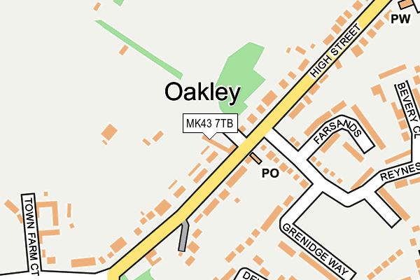 MK43 7TB map - OS OpenMap – Local (Ordnance Survey) MK43 7TB map - OS OpenMap – Local (Ordnance Survey)