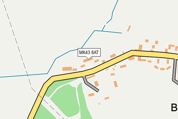 MK43 8AT map - OS OpenMap – Local (Ordnance Survey)