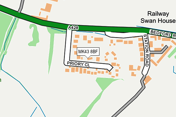 MK43 8BF map - OS OpenMap – Local (Ordnance Survey) MK43 8BF map - OS OpenMap – Local (Ordnance Survey)