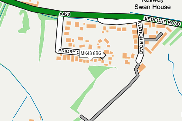 MK43 8BG map - OS OpenMap – Local (Ordnance Survey) MK43 8BG map - OS OpenMap – Local (Ordnance Survey)