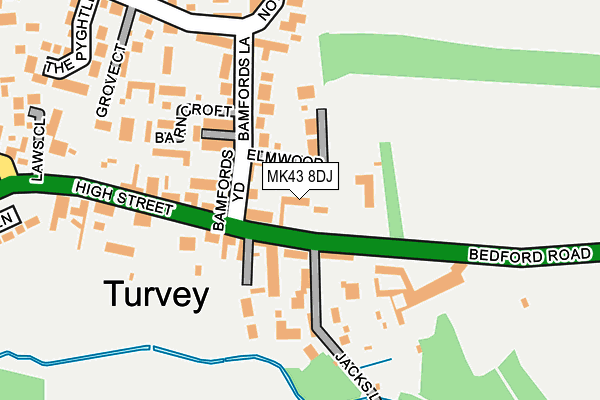 MK43 8DJ map - OS OpenMap – Local (Ordnance Survey) MK43 8DJ map - OS OpenMap – Local (Ordnance Survey)