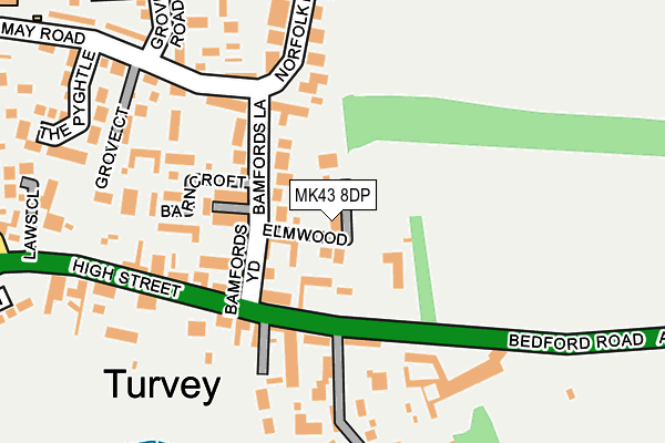 MK43 8DP map - OS OpenMap – Local (Ordnance Survey) MK43 8DP map - OS OpenMap – Local (Ordnance Survey)