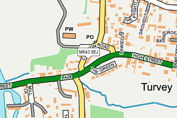MK43 8EJ map - OS OpenMap – Local (Ordnance Survey) MK43 8EJ map - OS OpenMap – Local (Ordnance Survey)