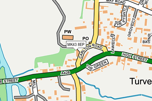 MK43 8EP map - OS OpenMap – Local (Ordnance Survey)
