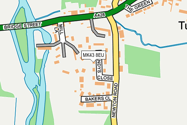 MK43 8EU map - OS OpenMap – Local (Ordnance Survey) MK43 8EU map - OS OpenMap – Local (Ordnance Survey)
