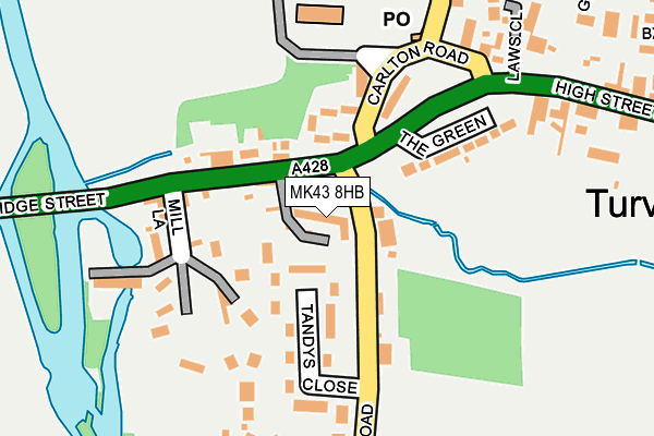 MK43 8HB map - OS OpenMap – Local (Ordnance Survey) MK43 8HB map - OS OpenMap – Local (Ordnance Survey)