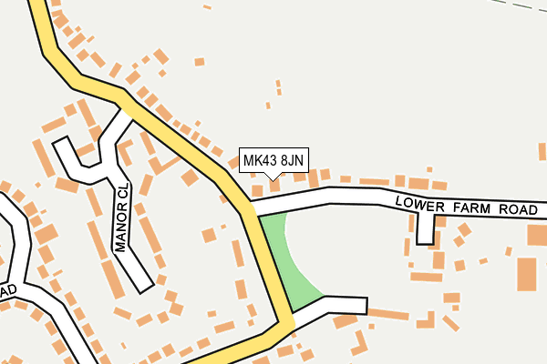 MK43 8JN map - OS OpenMap – Local (Ordnance Survey) MK43 8JN map - OS OpenMap – Local (Ordnance Survey)