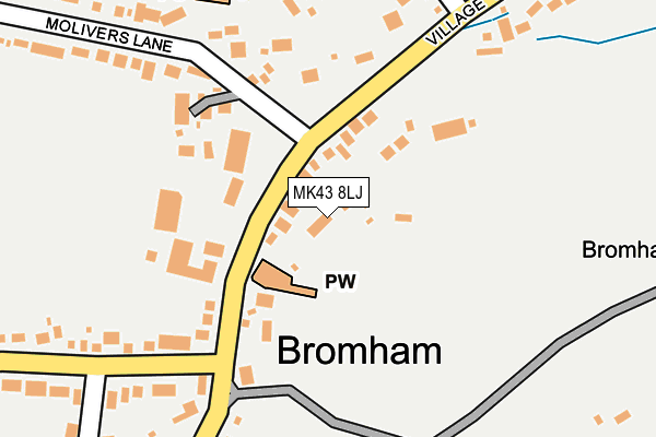 MK43 8LJ map - OS OpenMap – Local (Ordnance Survey) MK43 8LJ map - OS OpenMap – Local (Ordnance Survey)