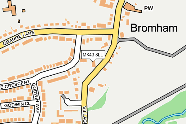 MK43 8LL map - OS OpenMap – Local (Ordnance Survey)