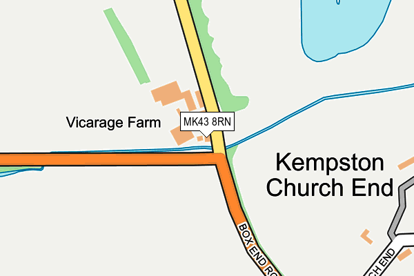 MK43 8RN map - OS OpenMap – Local (Ordnance Survey) MK43 8RN map - OS OpenMap – Local (Ordnance Survey)