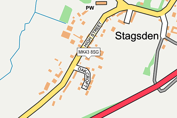 MK43 8SG map - OS OpenMap – Local (Ordnance Survey) MK43 8SG map - OS OpenMap – Local (Ordnance Survey)