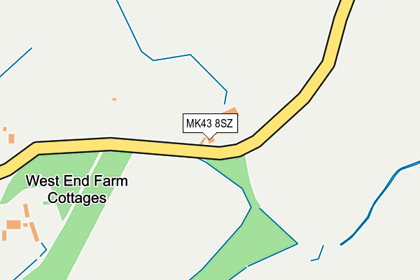 MK43 8SZ map - OS OpenMap – Local (Ordnance Survey)