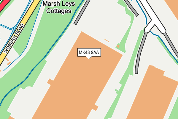 MK43 9AA map - OS OpenMap – Local (Ordnance Survey) MK43 9AA map - OS OpenMap – Local (Ordnance Survey)