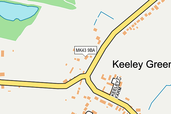 MK43 9BA map - OS OpenMap – Local (Ordnance Survey) MK43 9BA map - OS OpenMap – Local (Ordnance Survey)