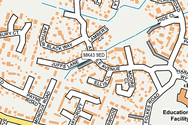 MK43 9ED map - OS OpenMap – Local (Ordnance Survey)