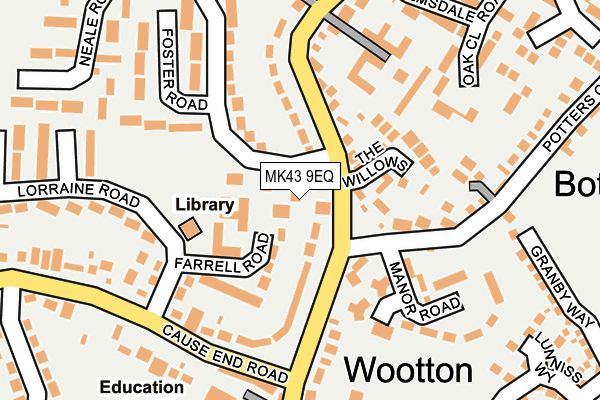 MK43 9EQ map - OS OpenMap – Local (Ordnance Survey)