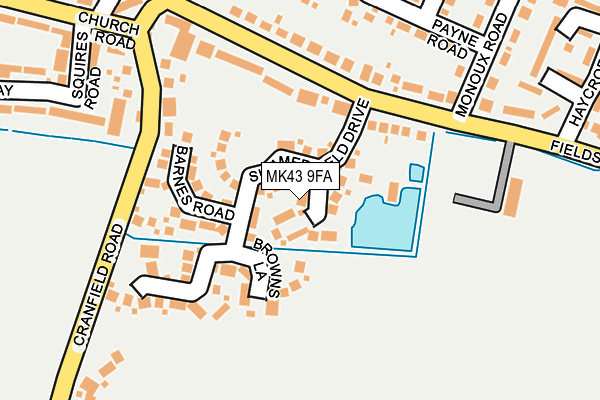 MK43 9FA map - OS OpenMap – Local (Ordnance Survey)