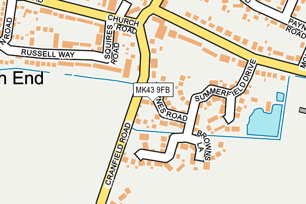 MK43 9FB map - OS OpenMap – Local (Ordnance Survey) MK43 9FB map - OS OpenMap – Local (Ordnance Survey)